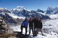 The people you meet on organised group tours, often provide turn into lasting friendships. Happy trekkers at Gokyo Ri, Nepal